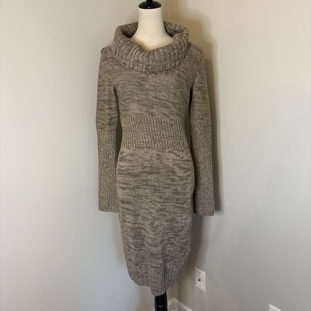 VTG Y2K Moda International Victoria Secret Sweater Dress M Wool Blend Cowl Neck
